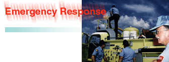 Emergency Response title of page with picture of fire engine