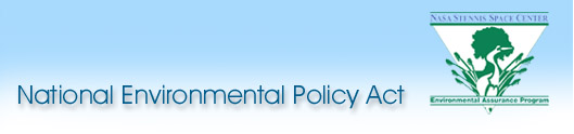 National Environmental Policy Act header with logo