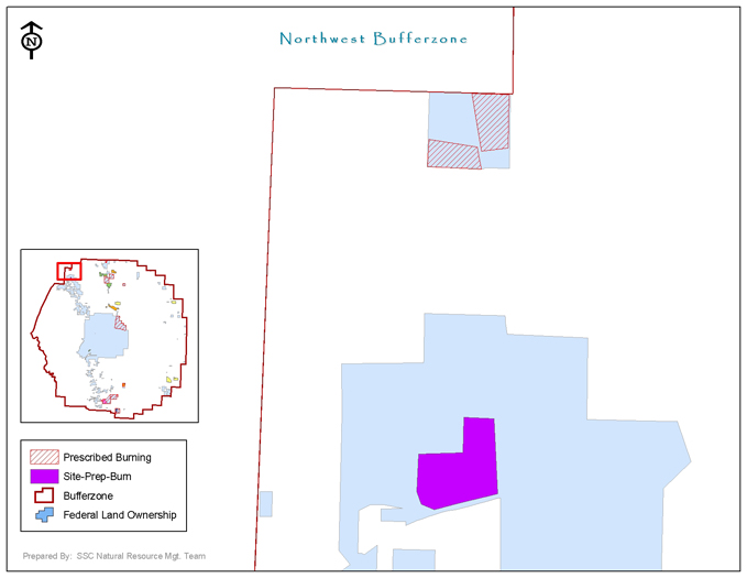 Northwest area of the map